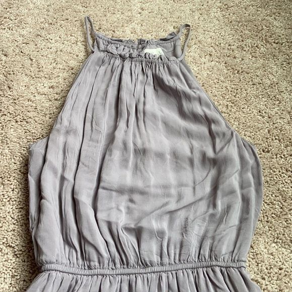 Spring maxi dress, grey blue teal pastel casual dress long dress - Picture 2 of 6